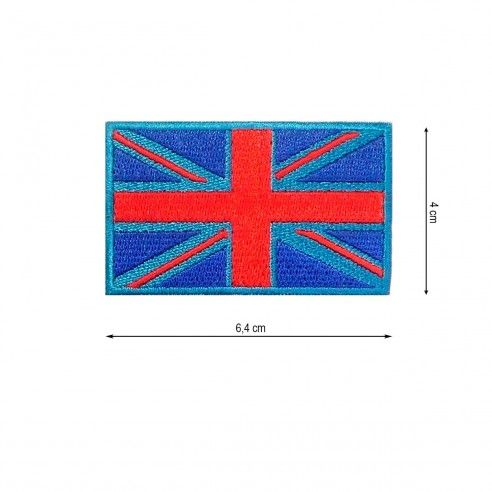 Parche termoadhesivo 64x40mm bordado Bandera Gran Bretaña