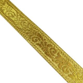 Cinta dorada con diseño greca floral 2,5cm
