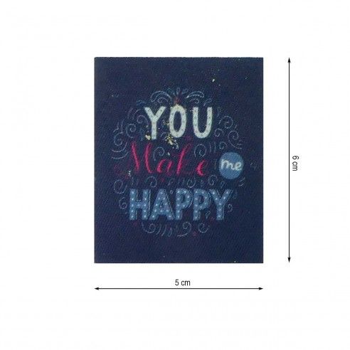 Parche termoadhesivo 50x60mm You make me happy