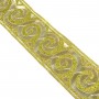 Cinta cubrecosturas dorada con diseño circular 3,3cm