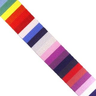 Cinta de mochila a rayas de colores 3,8cm