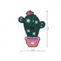 Parche termo 50x70mm bordado Cactus con tupis