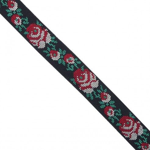 Tapacosturas estampado rosas 2,5cm. Varios colores