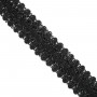 Galón pasamanería de berguilla en ondas negro 4cm