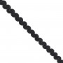 Galón negro cordón rayón en ondas 14mm