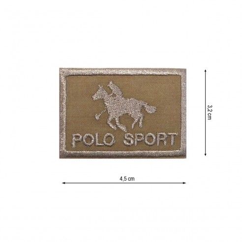 Parche termo cuadro polo sport 45x32mm. Varios colores