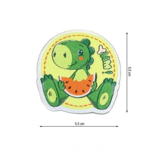 Parche termo tejido Dinosaurio con sandía