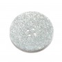 Botón glitter plata 4 agujeros. Varios tamaños