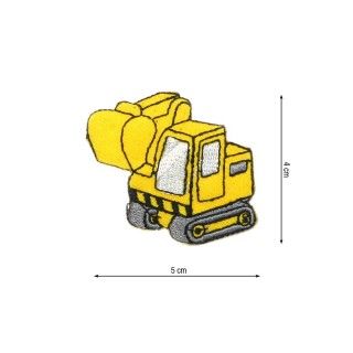 Parche termo excavadora amarilla 5x4cm