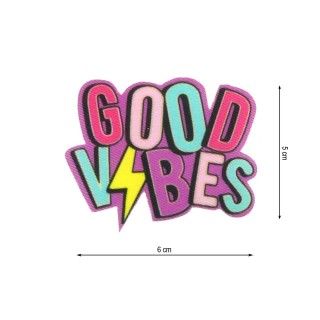 Parche termo 6x5cm Good Vibes