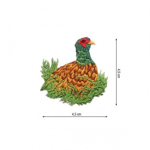 Parche termo bordado Perdiz 45x45mm