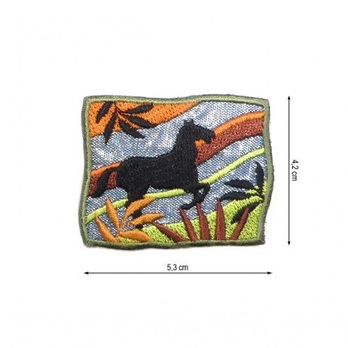 Parche termo bordado paisaje Caballo 53x42mm