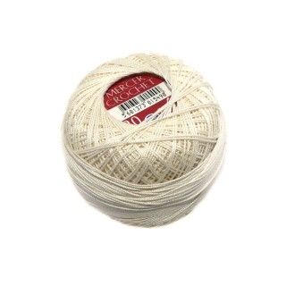 Ovillo Mercer Crochet beig 20gr. Múltiples grosores