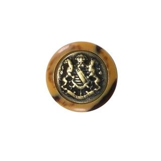 Botón imimadera con tacha escudo oro viejo