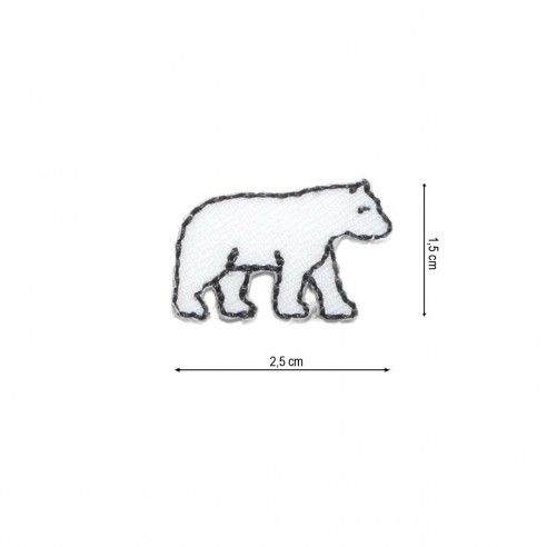 Parche termo mini oso polar 25x15mm