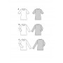 Patrón para camiseta mujer con diferentes mangas 5876