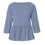 Patrón para blusa mujer con faldilla fruncida 5856