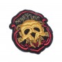 Parche termo escudo Calavera dorada 65x80mm