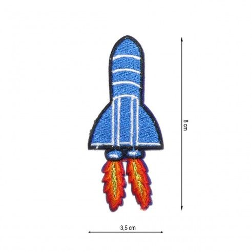 Parche termo cohete espacial 35x80mm