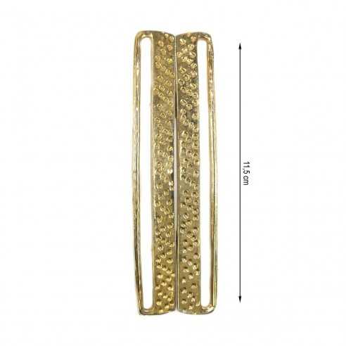 Broche dorado para cinturón oro picado 11,5cm