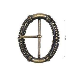 Hebilla metal ovalada para cinturón 6cm. Trieste