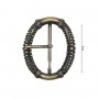 Hebilla metal ovalada para cinturón 6cm. Trieste