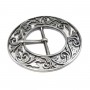 Hebilla metal ovalada decorativa plata vieja 35mm. Venecia