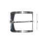 Hebilla metal cinturón rectangular plata 4cm. Lemans