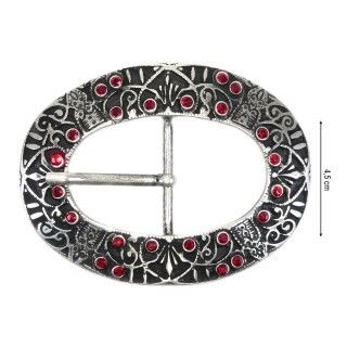 Hebilla metal con cristal rojo 45mm. Ankara