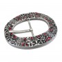 Hebilla metal con cristal rojo 45mm. Ankara