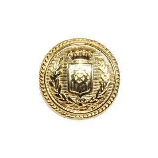 Botón dorado con escudo corona y laurel. Varios tamaños