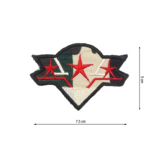 Parche termoadhesivo escudo militar estrellas