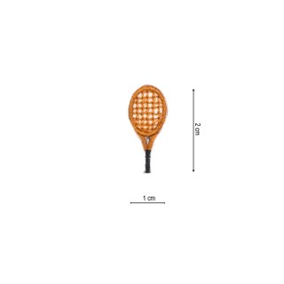 Parche termo bordado mini raqueta de tenis 1x2cm