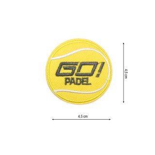 Parche termo bordado pelota de padel 45mm. Varios colores