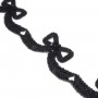Galón de lazos negro con rocalla y lentejuelas 4cm