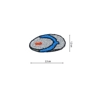 Parche termo bordado de chancla 25x12mm