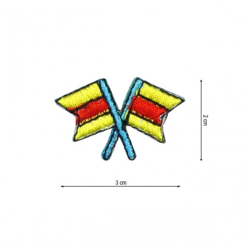 Parche termo bordado de banderines marinos 3x2cm