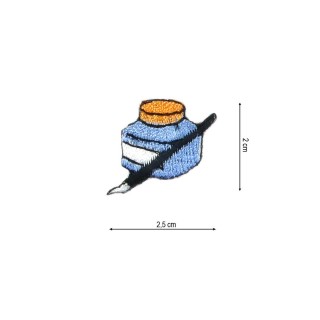 Parche termo bordado mini tintero 25x20mm