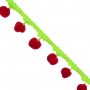 Fleco de madroño bicolor cerezas 3cm