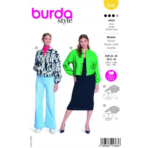 Patrón para cazadora bomber mujer 5846