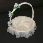 Cesta para ceremonia con flores azules 16x16x16cm