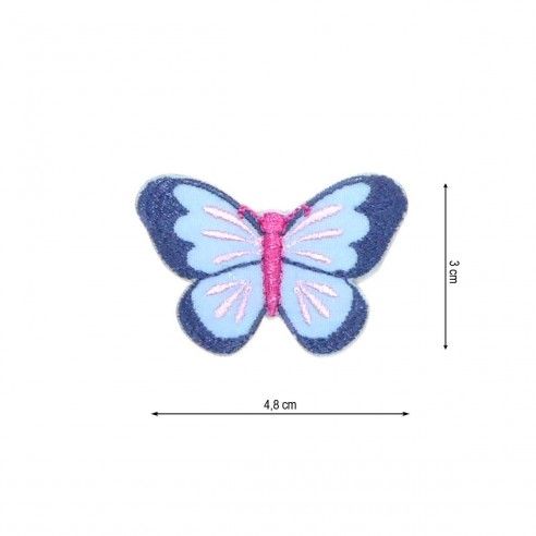 Parche termo 48x30mm bordado Mariposa