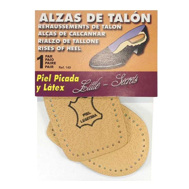 Alzas de talón de piel y látex