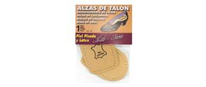 Alzas de talón de piel y látex