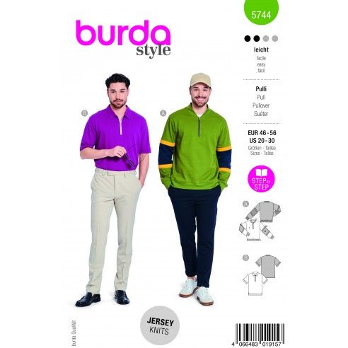 Patrón para suéter y camiseta hombre 5744