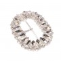 Hebilla joya ovalada con cristales y strass 35mm