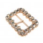 Hebilla joya rectangular con strass 4cm