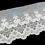 Bordado ancho blanco 17cm. Cenefa flores