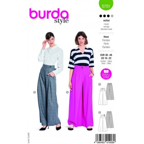 Patrón para pantalón campana largo mujer 5751
