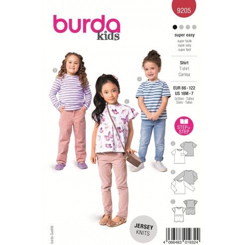 Patrón para camisetas de niña 9205